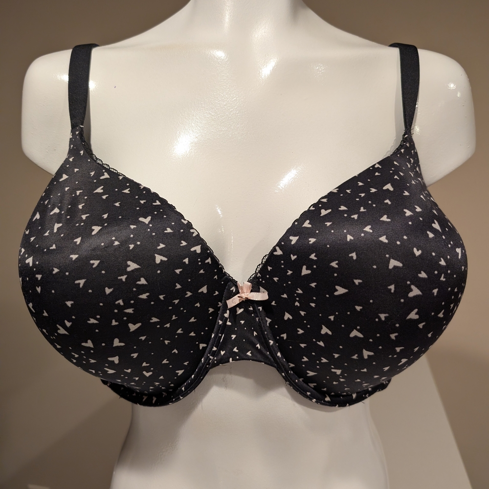 Victoria's Secret Black and White Polka Dot Bra Full Coverage